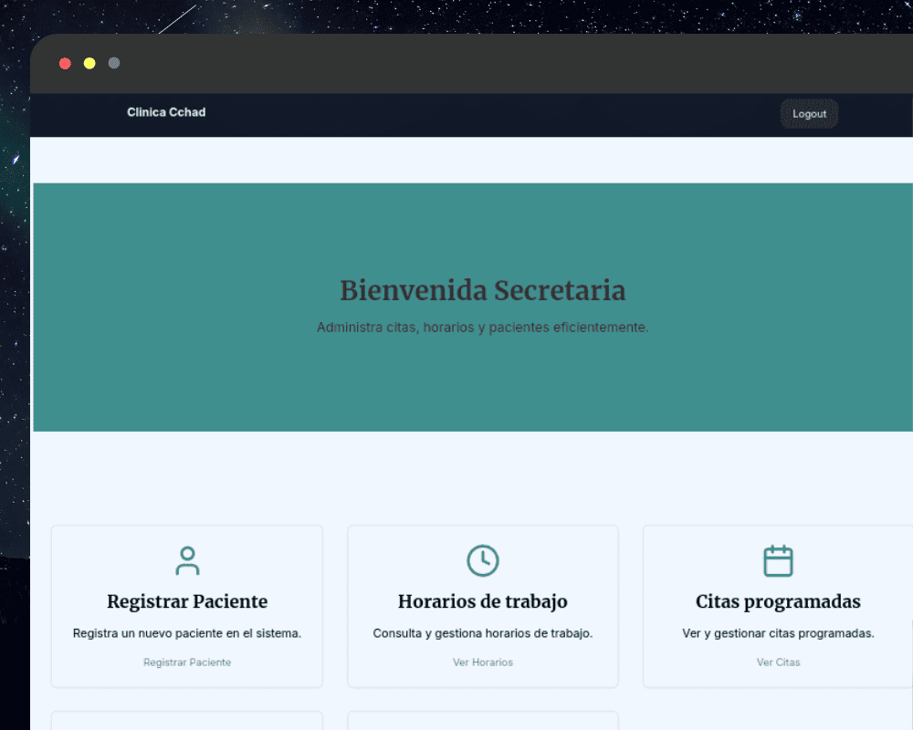 Sistema de gestión para hospital - Vista previa del proyecto